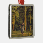歩くアットフォレストエッジ(by Ferdinand Hodler) メタルオーナメント (右)