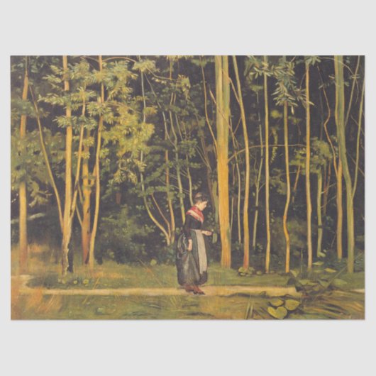 歩くアットフォレストエッジ(by Ferdinand Hodler) 薄葉紙 (正面)