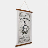 歩くインウィンターワンダーランド雪だるま 吊り下げ型タペストリー (傾斜あり)