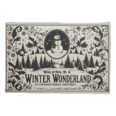 歩くインウィンターワンダーランド雪だるま 枕カバー (裏面)