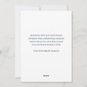 歩くオンスノーロードピース詩ホリデーカード シーズンカード (裏面)