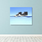 歩くオン水 キャンバスプリント (インサイチュ (ウッドフロア))