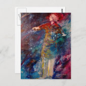 「歩くオン・ウォーター」はがき ポストカード (正面/裏面)