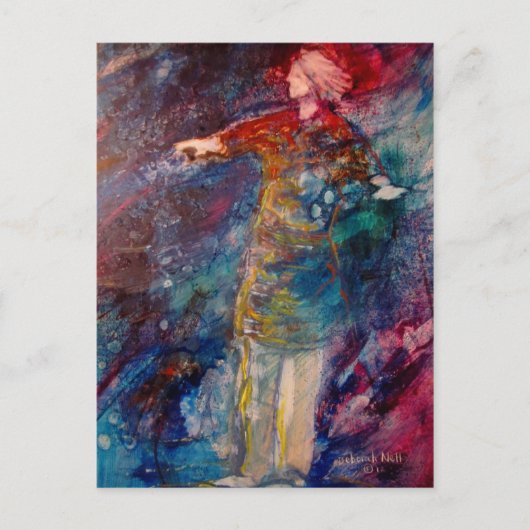 「歩くオン・ウォーター」はがき ポストカード (正面)