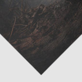 歩くオールドブラックとオレンジタイガーのシュールレアルな森 薄葉紙 (詳細)