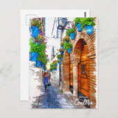 歩くコルドバの路地 – スペインはがき ポストカード (正面/裏面)