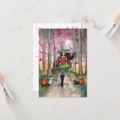 歩くザキャッツハロウィンポストカード カード (正面/裏面インサイチュ)