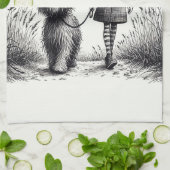 歩くザドッグキッチンタオル キッチンタオル (折り畳み)