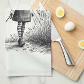 歩くザドッグキッチンタオル キッチンタオル (四つ折り)