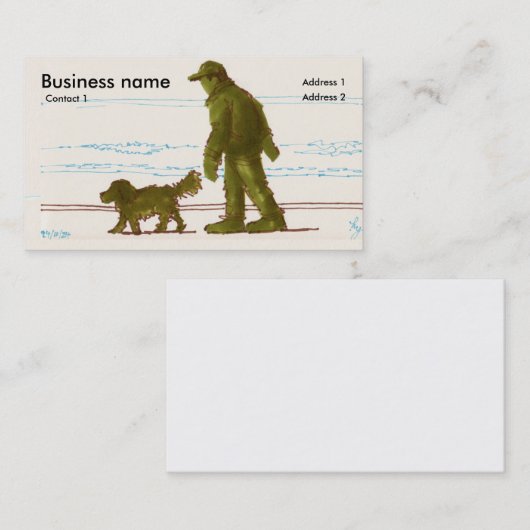 歩くザドッグスケッチ 名刺 (正面/裏面)