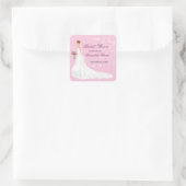 歩くザ通路ブライダルシャワーシール スクエアシール (バッグ)