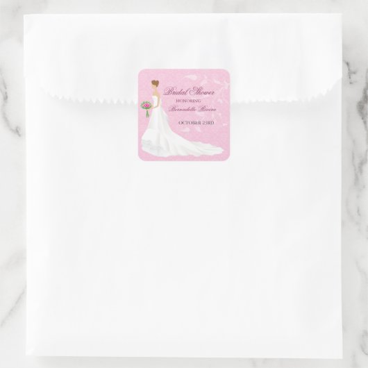 歩くザ通路ブライダルシャワーシール スクエアシール (バッグ)