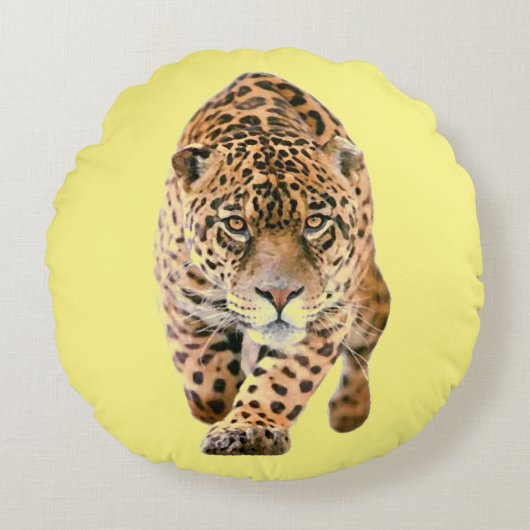 歩くジャガーアイズ ラウンドクッション (正面)