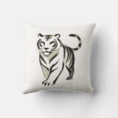 歩くタイガースケッチ – インククッションデザイン クッション (裏面)