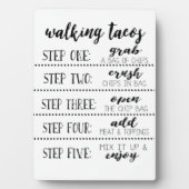 歩くタコスバーサイン自分のタコイーゼルを作る フォトプラーク (正面)