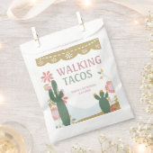 歩くタコスメキシカンフィエスタバースデーパーティー フェイバーバッグ (クリップ留めされた状態)