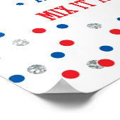 歩くタコス卒業パーティーのサイン愛国的 ポスター (角)