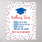 歩くタコス卒業パーティーのサイン愛国的 ポスター (正面)