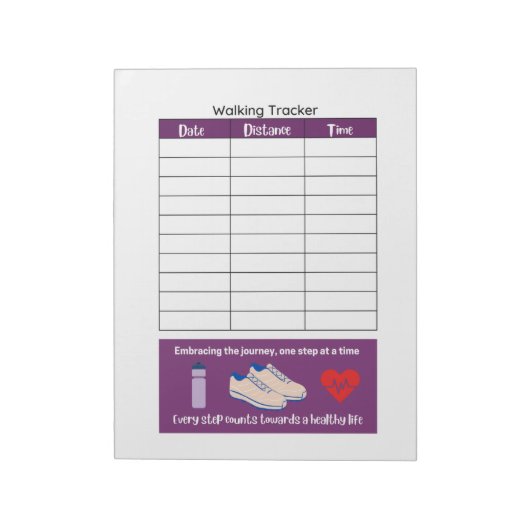 歩くトラッカーの正常性とフィットネス ノートパッド (回転)