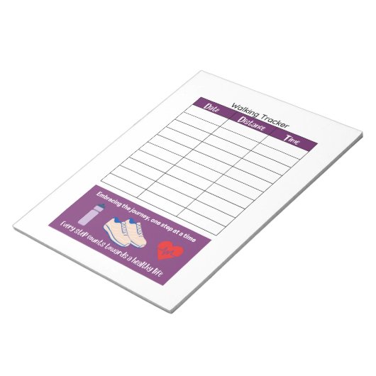 歩くトラッカーの正常性とフィットネス ノートパッド (アングル)