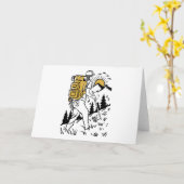 歩くハイキングマウンテン登山 カード (黄色い花)