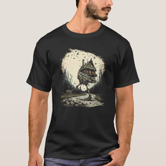 歩くハウスオンチキンレッグススラブ民俗学ババ Tシャツ (正面)