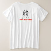 歩くパウダーケグ プラスサイズTシャツ (デザイン裏面)