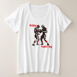 歩くパウダーケグ プラスサイズTシャツ