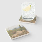 歩くパス砂漠のアリゾナ州、平方コースター ストーンコースター (横)