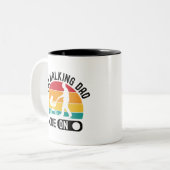 歩くパパニューおもしろいダファーザーズデー ツートーンマグカップ (正面左)