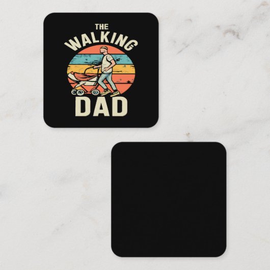 歩くパパ スクエア名刺 (正面/裏面)