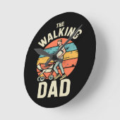 歩くパパ ラウンド壁時計 (傾斜)