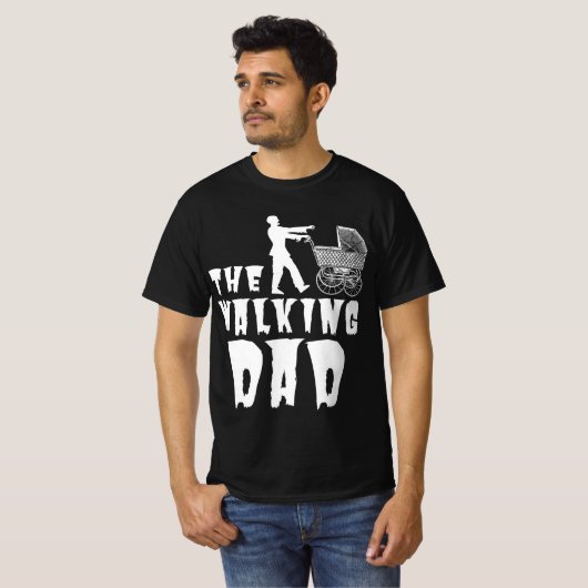 歩くパパ |父の日のギフトアイディア Tシャツ (正面フル)