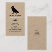 歩くフクロウシルエット |野生シンプル生物 名刺 (正面/裏面)