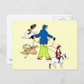 歩くフライボールドッグ ポストカード (正面/裏面)