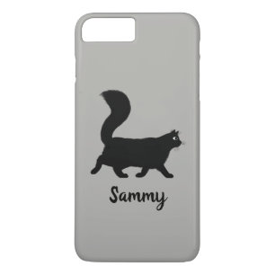 歩くブラックキティキャットカスタム文字 iPhone 8 PLUS/7 PLUSケース