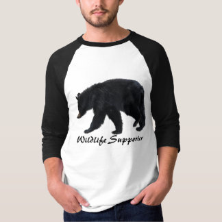 歩くブラックベア動物愛好家シャツ Tシャツ