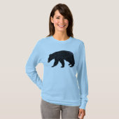 歩くブラックベア動物愛好家シャツ Tシャツ (正面フル)