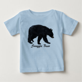 歩くブラックベア動物愛好家ベビー ベビーTシャツ