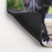 歩くブラック・クマ野生動物愛護像 マウスパッド (コーナー)