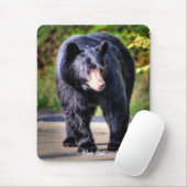 歩くブラック・クマ野生動物愛護像 マウスパッド (マウス)