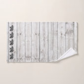 歩くベアグレー木柄バスタオルセット バスタオルセット (ハンドタオル)