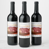 歩くベア ワインラベル (ボトル)