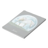 歩くホワイトペガサス&フルムーンファンタジーメモ帳 ノートパッド (回転)