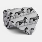 歩くホースブラック&ホワイト ネクタイ (ロール)