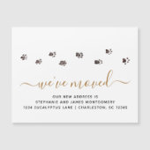 歩くポープリント黒金ゴールド新しいアドレスマグネット (正面)