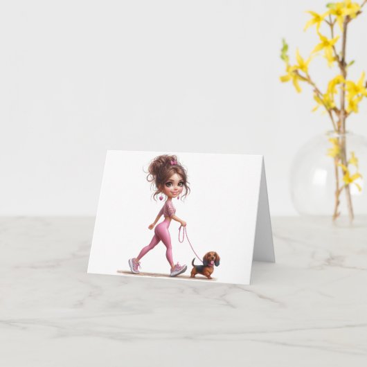 歩くマイダシュント カード (黄色い花)