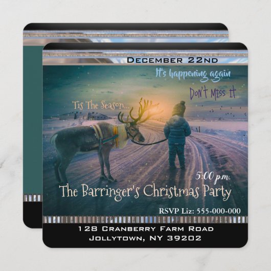 歩くマイトインディアアニュアルクリスマスパーティー 招待状 (正面/裏面)