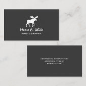 歩くムースシルエットグレーと白 名刺 (正面/裏面)
