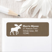 歩くムースシルエットワイルドライフ差出人住所 ラベル (インサイチュ)